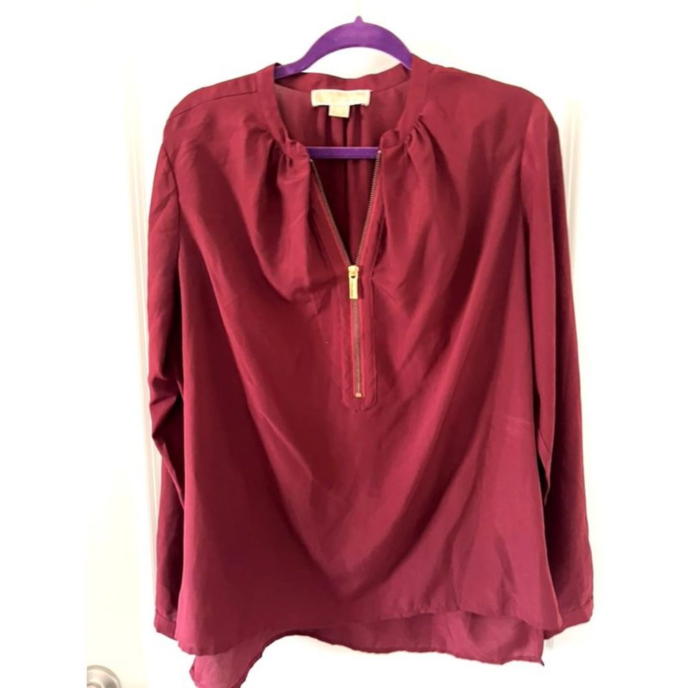 Michael Kors Burgundy￼ blouse size 10￼